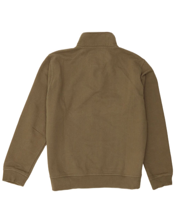 Crew Clothing Męska bluza z zamkiem błyskawicznym, sweter XL, bawełna khaki