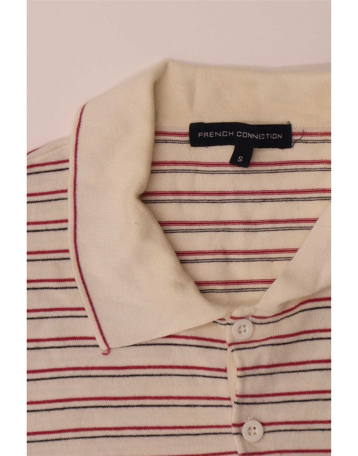 Męski sweter polo French Connection w małe białe paski