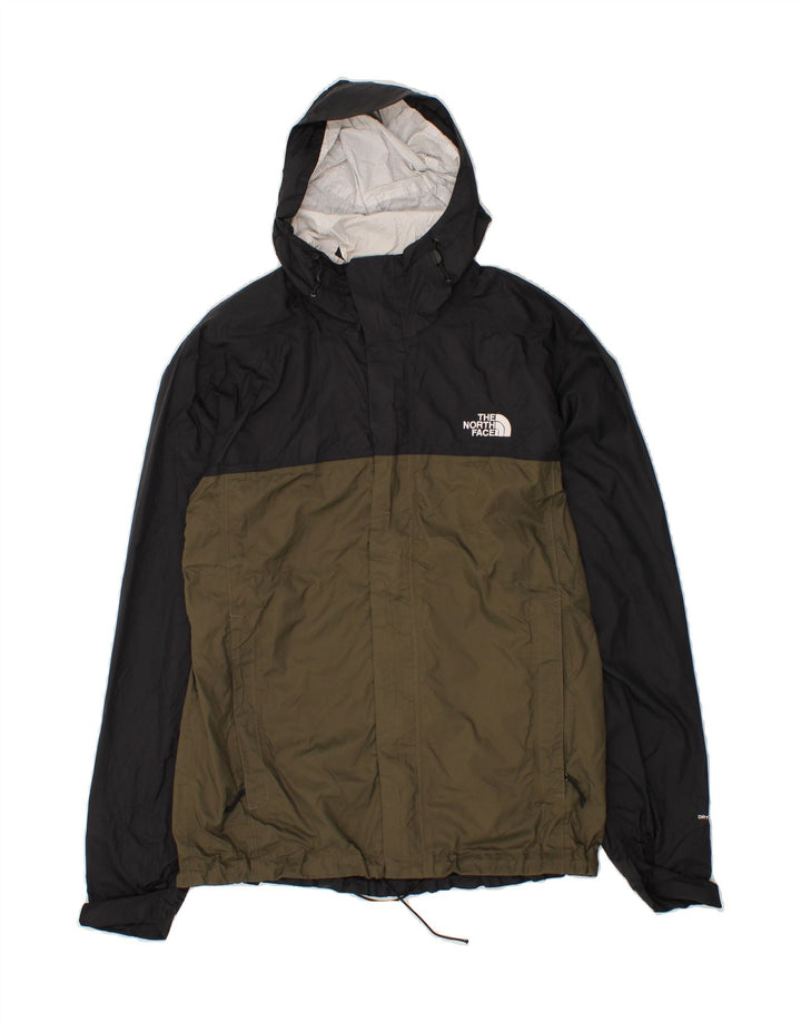 Męska kurtka przeciwdeszczowa z kapturem THE NORTH FACE UK 38, średni kolor khaki