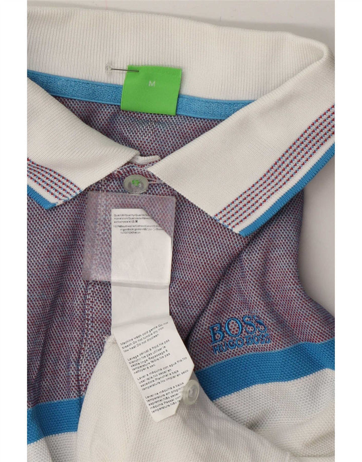 Męska koszulka polo Hugo Boss, bawełniana, w kolorze średniej bieli