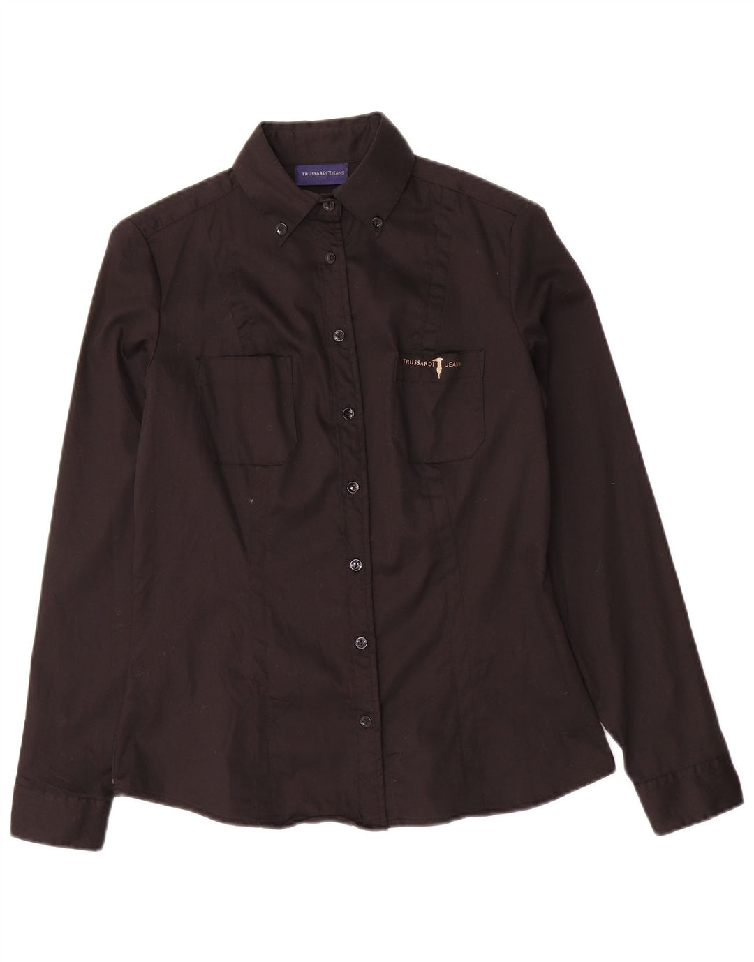 Koszula damska Trussardi Jeans UK 12, średnia czarna, bawełniana