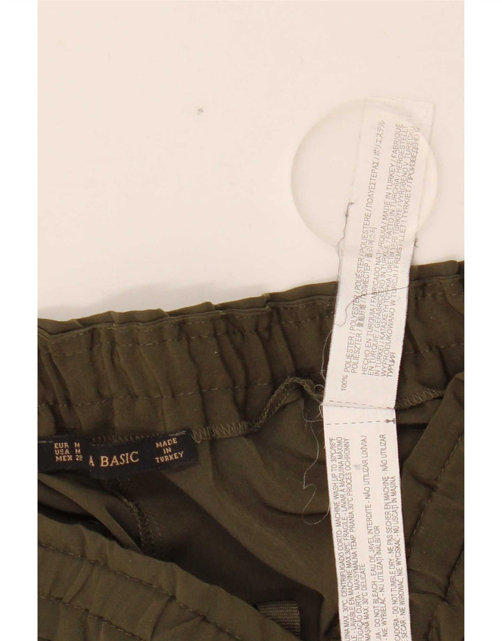 Damskie zwężane spodnie codzienne Zara, średnie W28 L27 Khaki, poliester