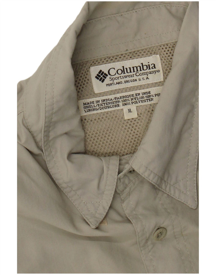 Męska koszulka z krótkim rękawem Columbia XL, nylon w kolorze khaki
