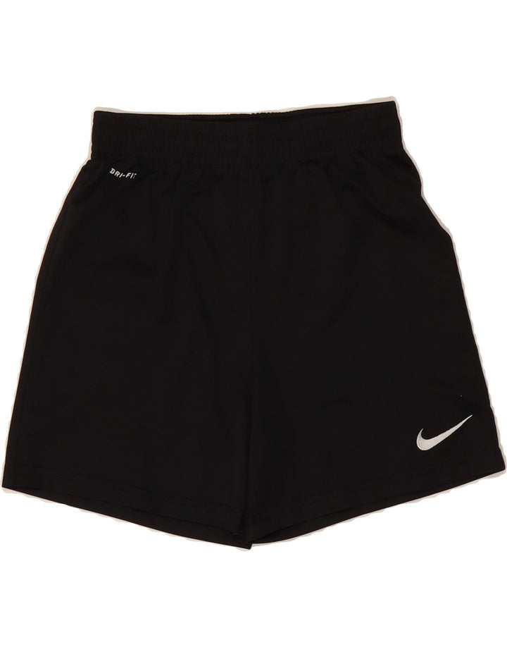 NIKE Boys Dri Fit Sport Shorts 10-11 Years Medium Black Polyester Vintage Nike and Second-Hand Nike from Messina Hembry 