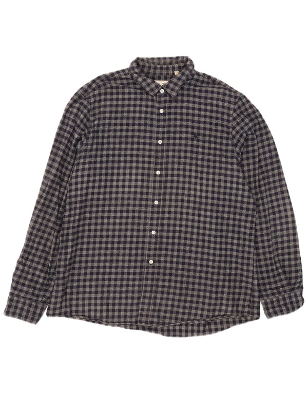 Koszula flanelowa męska Jack Wills o klasycznym kroju XL, granatowa, bawełniana w kratkę