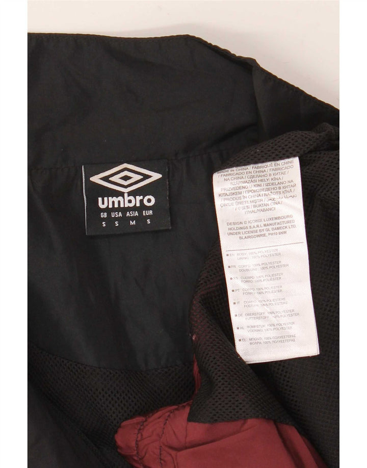 Męska kurtka dresowa Umbro z grafiką, mała, bordowa, z poliestru w blokach kolorów
