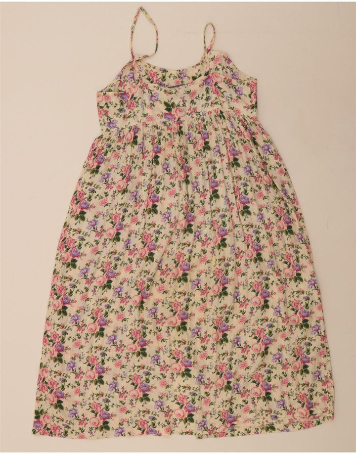 ONYX Womens Sundress UK 12 Medium Off White Floral Vintage Onyx and Second-Hand Onyx from Messina Hembry 