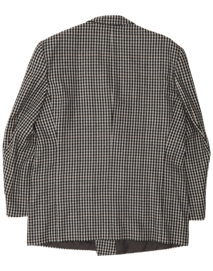 Męska marynarka dwurzędowa VINTAGE EU 56 3XL czarna jodełka