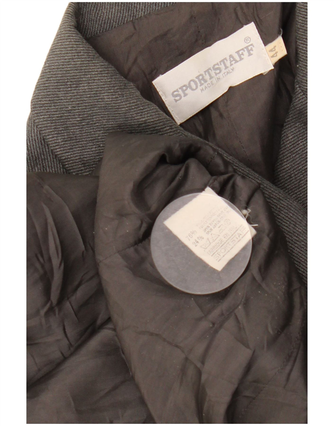 Damska marynarka SPORTSTAFF Longline zapinana na 4 guziki IT 44 średnioszara