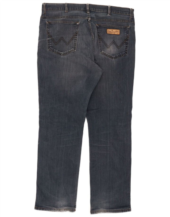 Męskie proste dżinsy Wrangler W38 L32 Granatowe, bawełniane