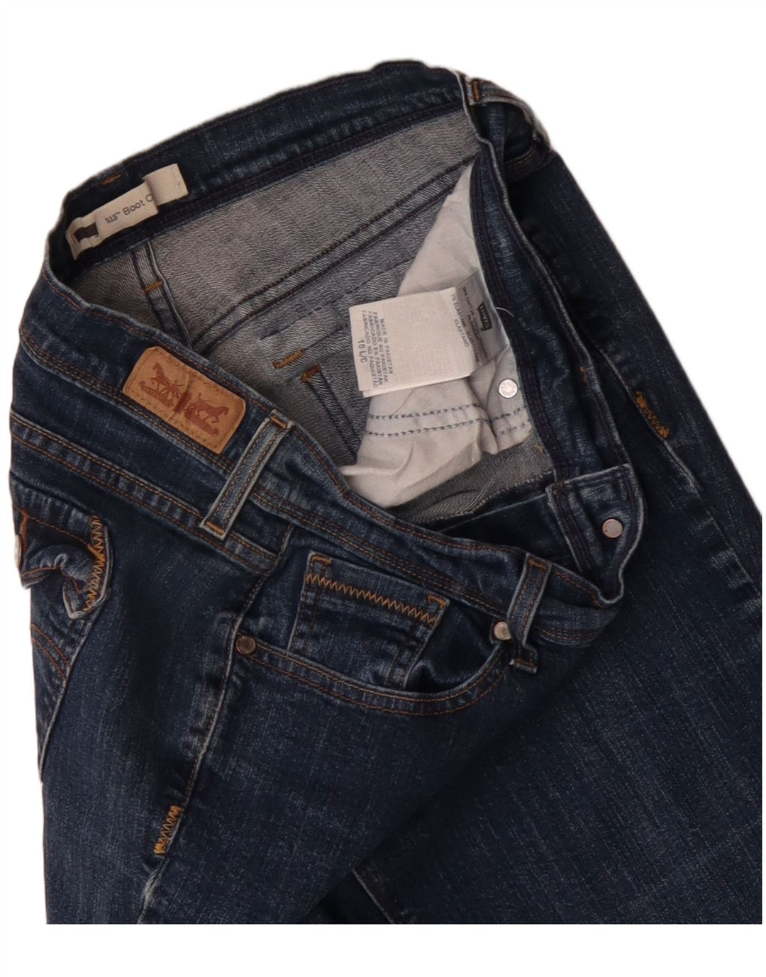 Damskie jeansy LEVI'S 515 Bootcut US 10, duże, W32 L32, niebieska bawełna