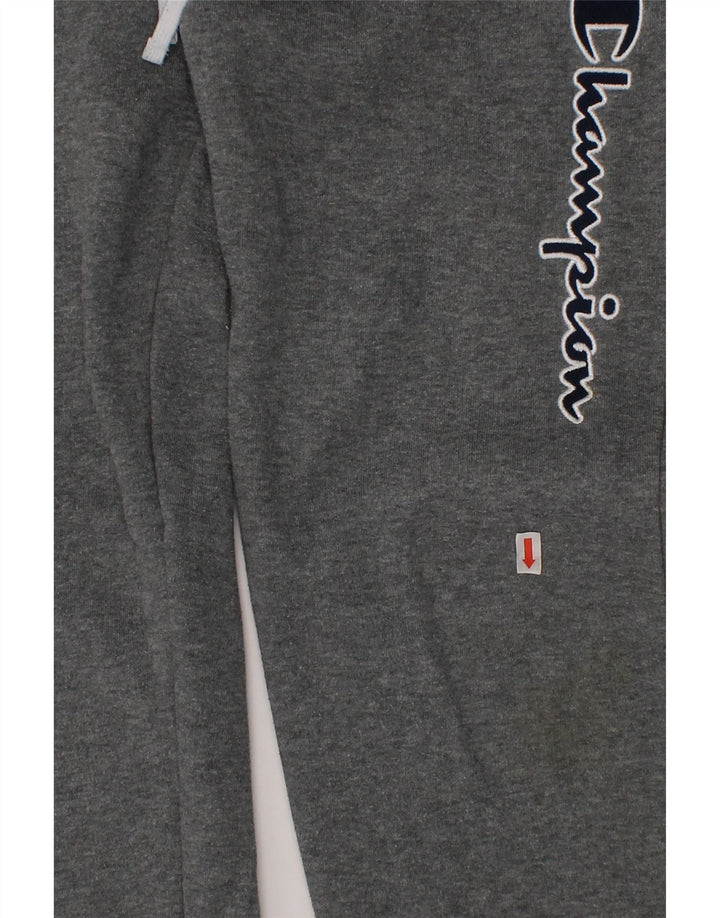 CHAMPION Boys Graphic Tracksuit Trousers Joggers 9-10 Years Medium Grey Vintage Champion and Second-Hand Champion from Messina Hembry 