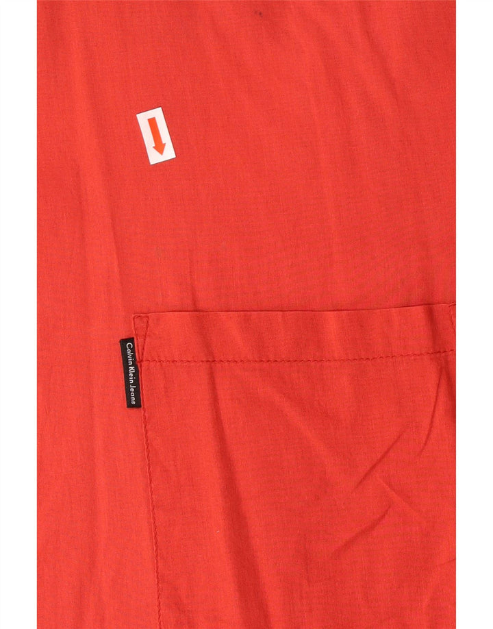 Koszula męska Calvin Klein Jeans 2XL, czerwona, bawełniana