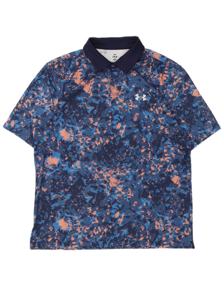 Męska koszulka polo Under Armour, duża, granatowa, Tie Dye