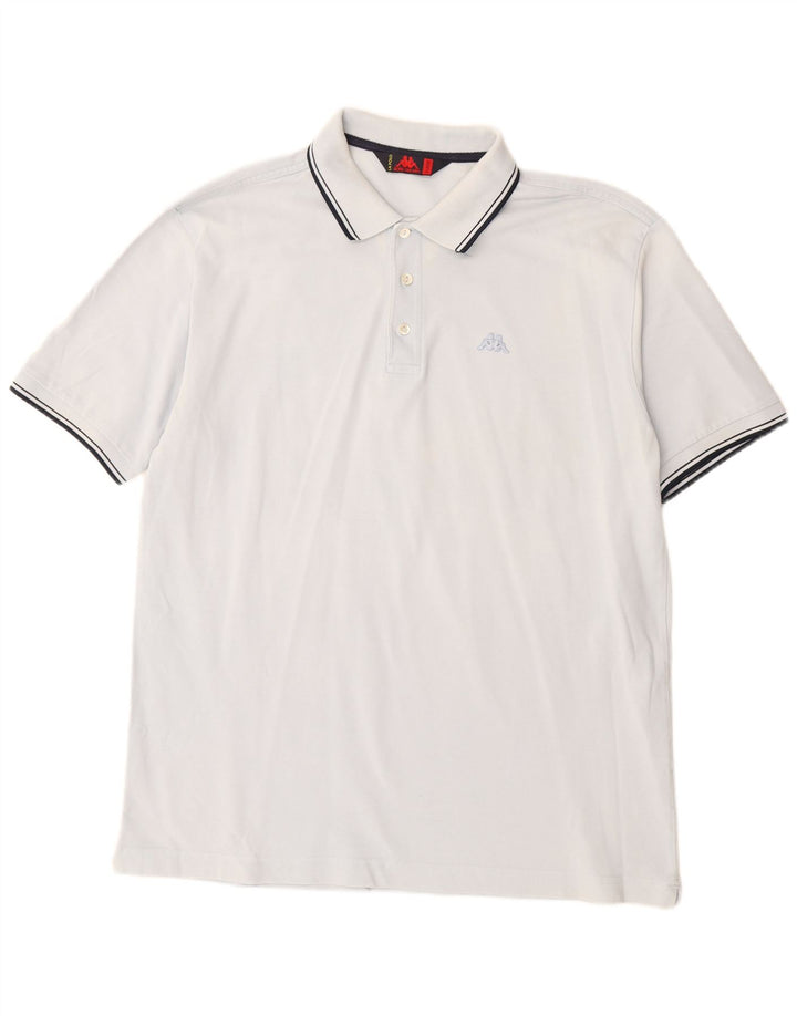Męska koszulka polo Kappa XL, niebieska, bawełniana
