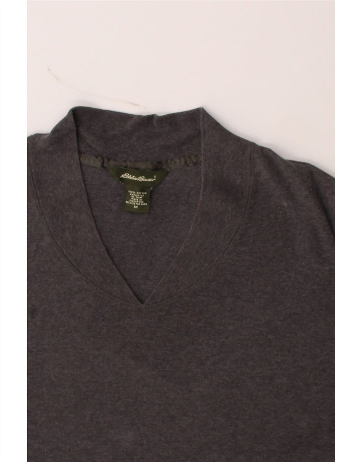 EDDIE BAUER Womens Top Long Sleeve UK 14 Medium Grey Cotton Vintage Eddie Bauer and Second-Hand Eddie Bauer from Messina Hembry 