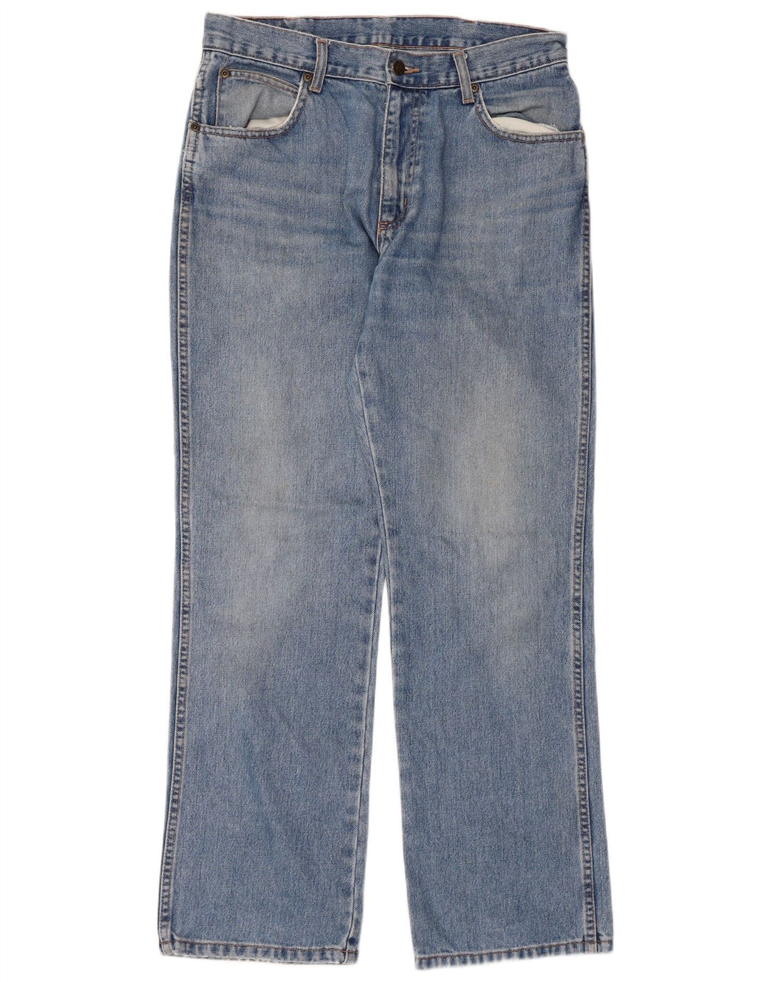 Męskie proste dżinsy WRANGLER W32 L30, niebieskie, bawełniane