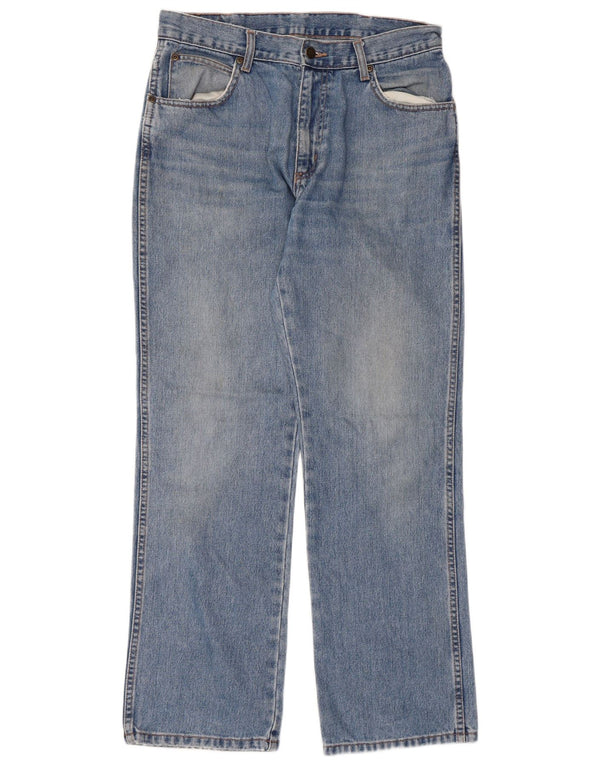 Męskie proste dżinsy WRANGLER W32 L30, niebieskie, bawełniane