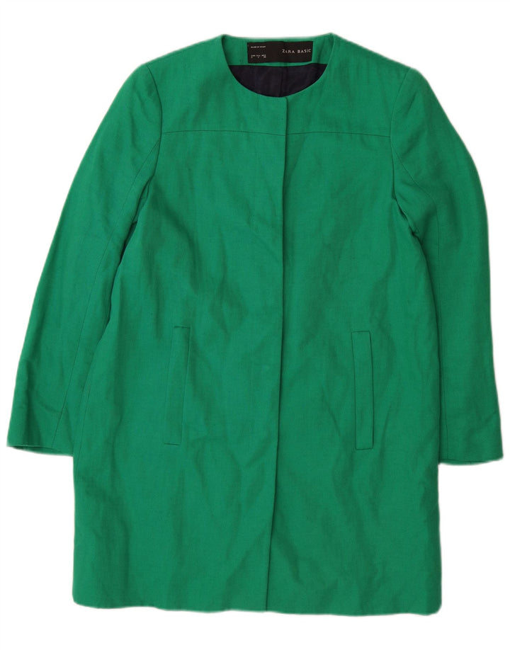 Płaszcz damski Zara UK 10 Small, zielony, bawełniany