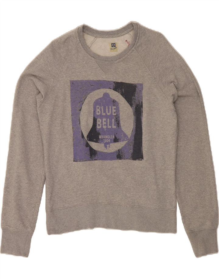 WRANGLER Mens Graphic Hoodie Jumper Large Grey Cotton Vintage Wrangler and Second-Hand Wrangler from Messina Hembry 