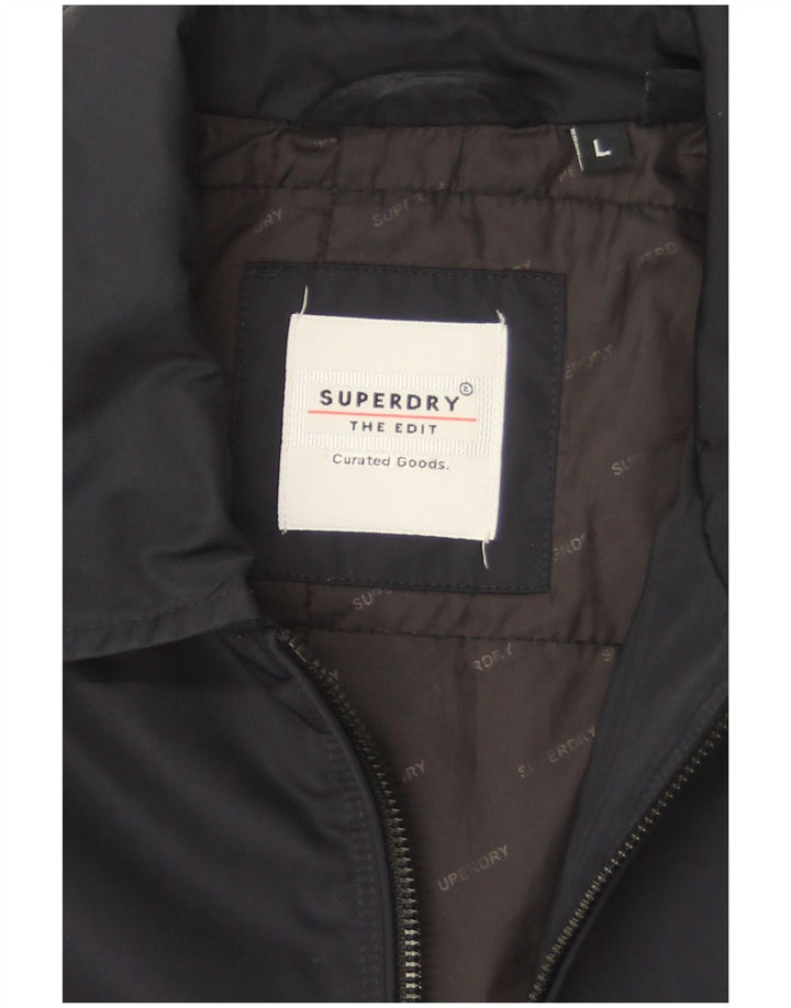 Męska kurtka bomber Superdry UK 40, duża granatowa, poliester