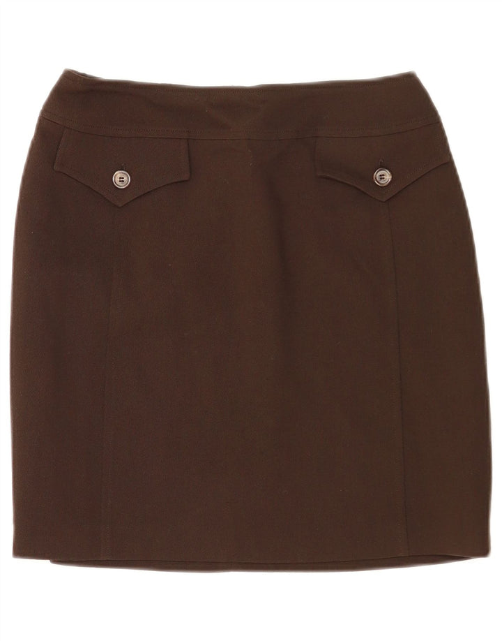 Max & Co. Damska spódnica mini UK 8 Small W26 Brązowa dziewicza wełna