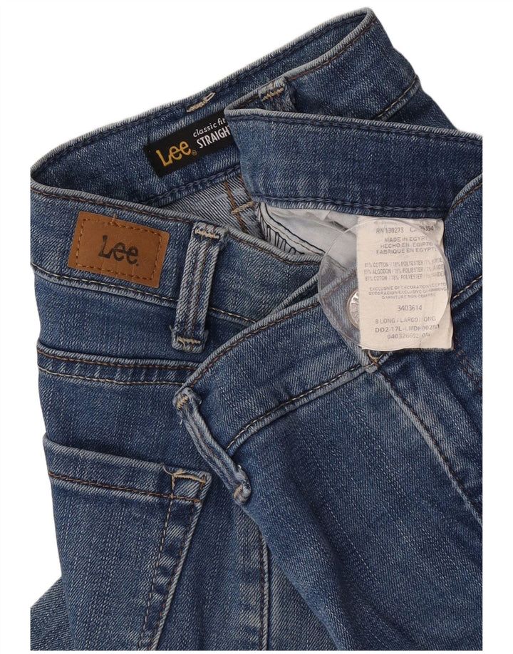 Damskie dżinsy Lee Classic Fit Straight US 8 Medium W28 L32 Niebieskie bawełniane