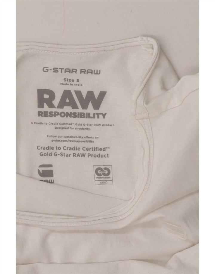 Męski T-shirt z grafiką G-Star, mały, biały