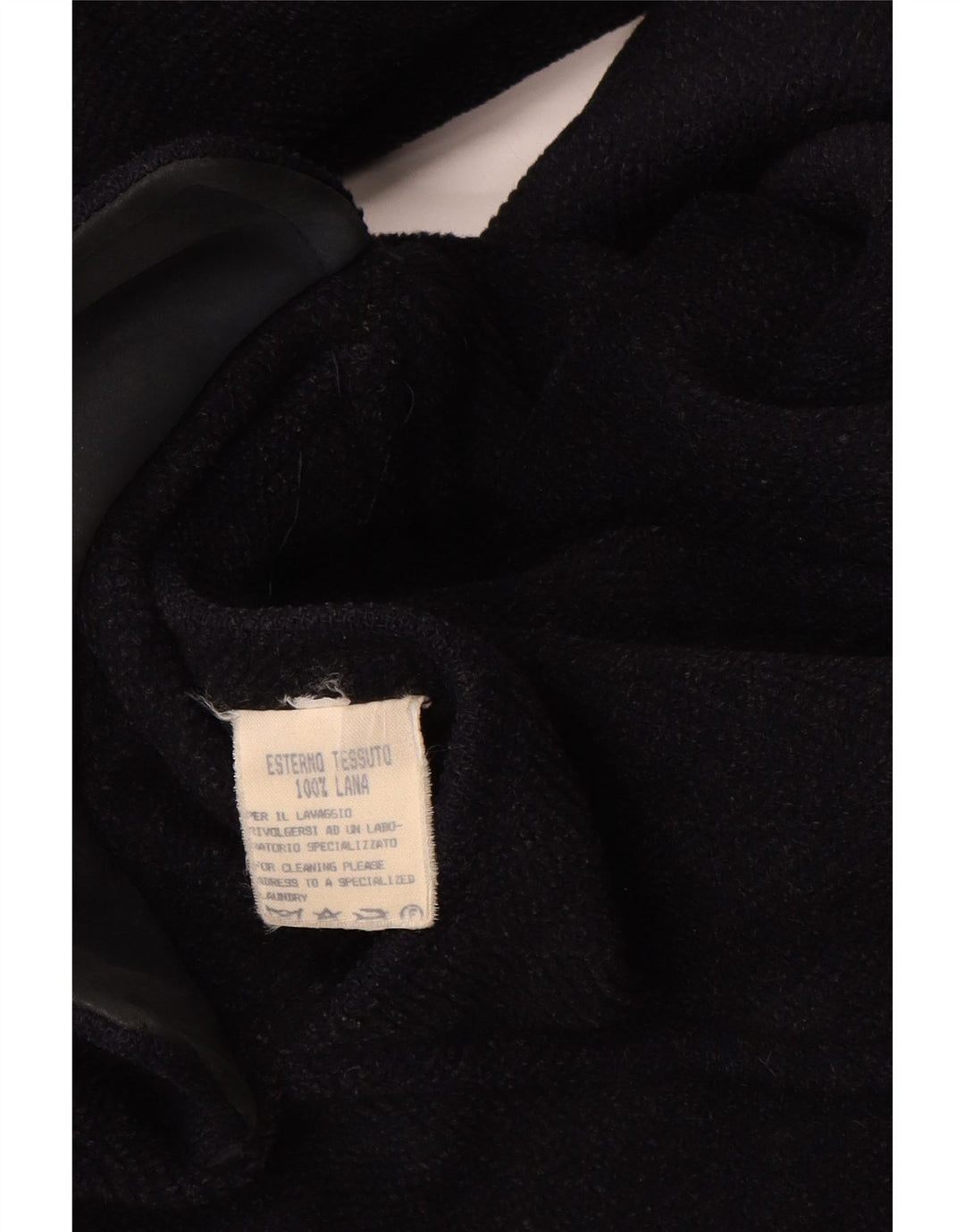 Vintage męski budrysówka z kapturem UK 42 XL granatowa wełna