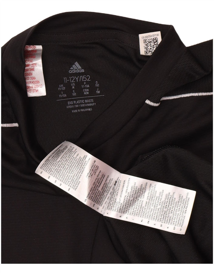 Chłopięca koszulka Adidas Aeroready Top 11-12 lat, czarny poliester