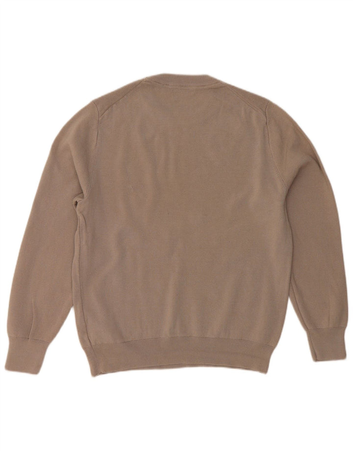 Sweter damski ZARA z okrągłym dekoltem UK 14, średnioszary, bawełniany