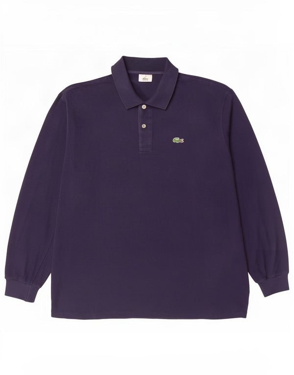 Męska koszulka polo Lacoste z długim rękawem, rozmiar 7, 2XL, granatowa, bawełniana