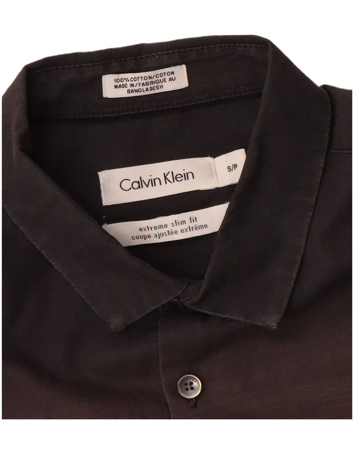 Męska koszula o dopasowanym kroju Calvin Klein, mała, biała, bawełniana w bloki kolorów