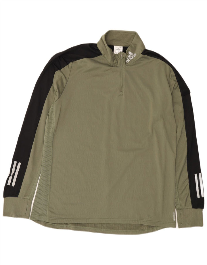 Adidas Męski dres Aeroready z zamkiem błyskawicznym i bluzą XL w kolorze khaki