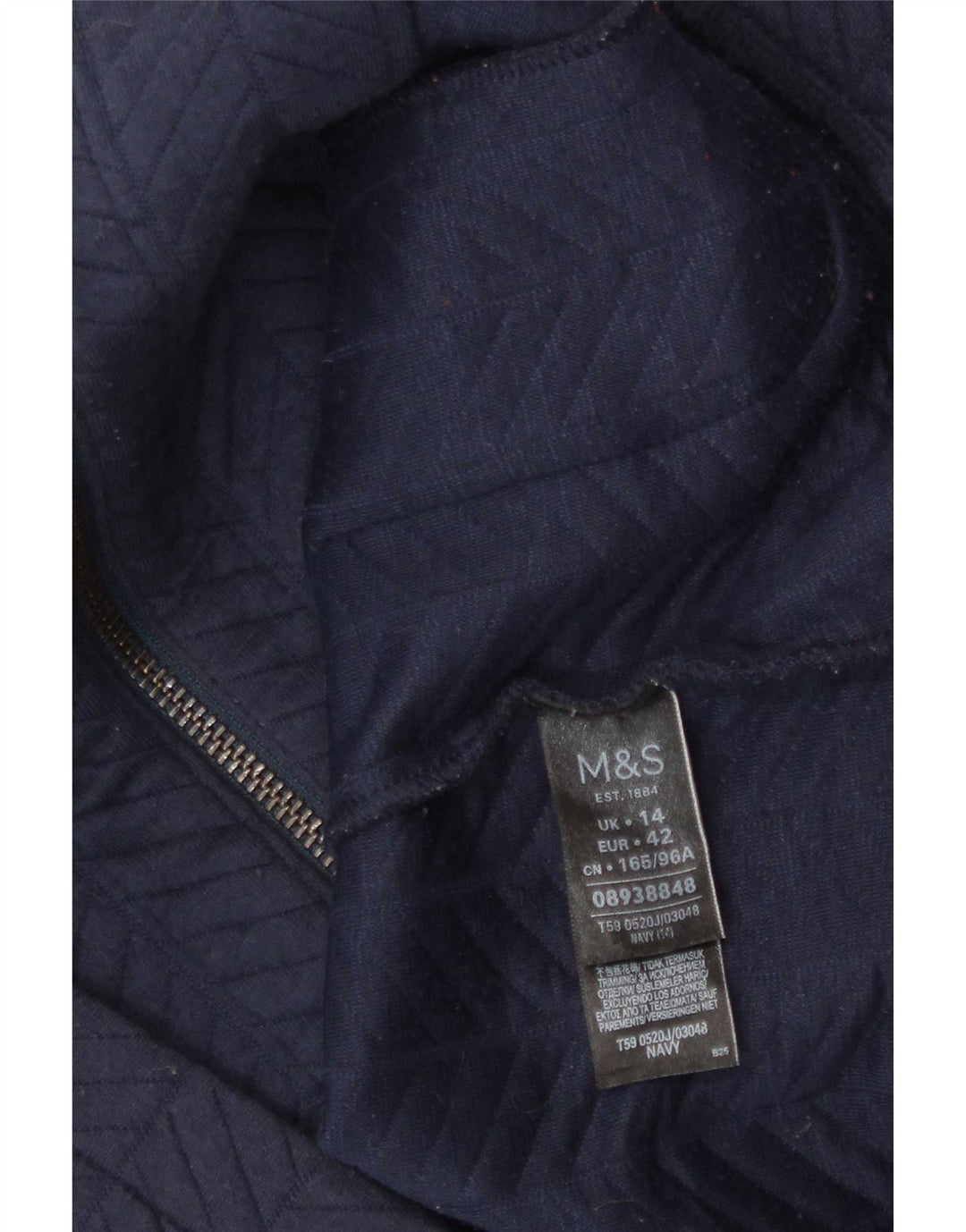 Marks & Spencer Damska marynarka UK 14, średni granatowy poliester