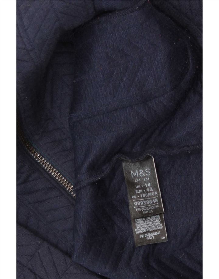 Marks & Spencer Damska marynarka UK 14, średni granatowy poliester
