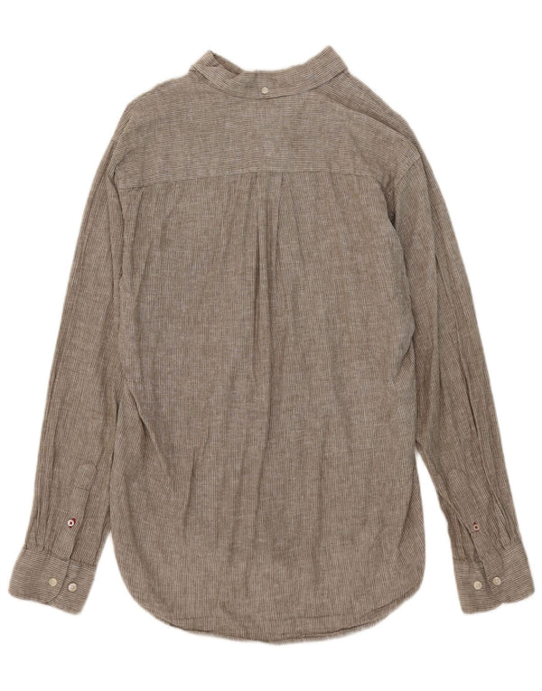 Męska koszula slim fit Tommy Hilfiger, duża, szara, bawełniana w prążki