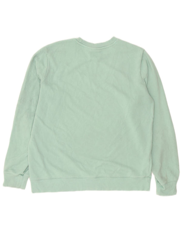 Champion Womens Graphic Sweatshirt Jumper UK 18 XL Turquoise Cotton