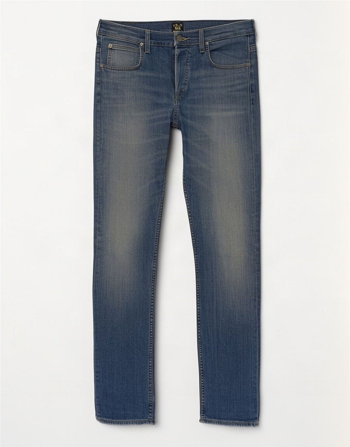 Męskie jeansy Lee Powell Slim W34 L34 Niebieskie bawełniane