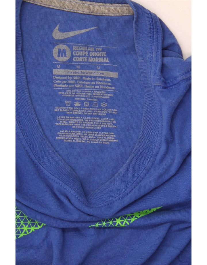 Męska koszulka Nike o regularnym kroju z grafiką, średnia niebieska bawełna