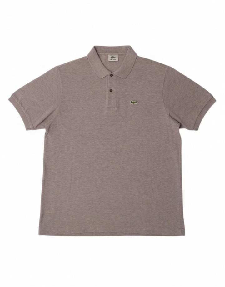 LACOSTE Mens Polo Shirt Size 6 XL Grey Cotton