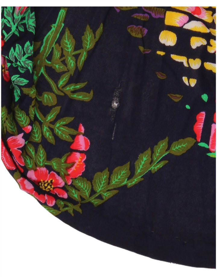 Damska spódnica maxi z wysokim stanem VINTAGE IT 40 Small W24 Granatowo-kwiatowa