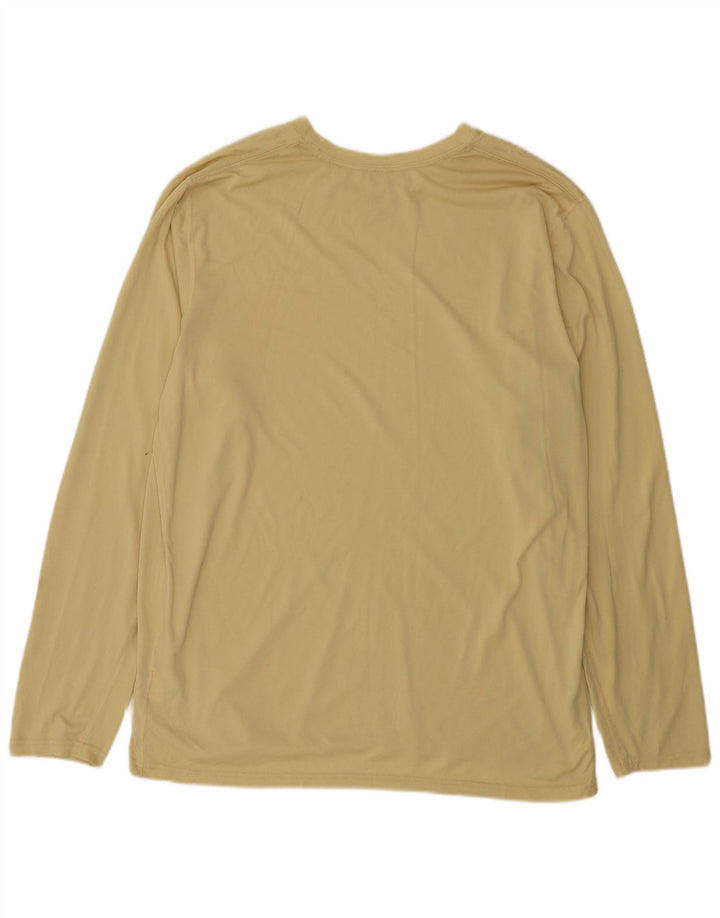 Męska koszulka Nike Dri Fit z długim rękawem XL, żółta, poliestrowa