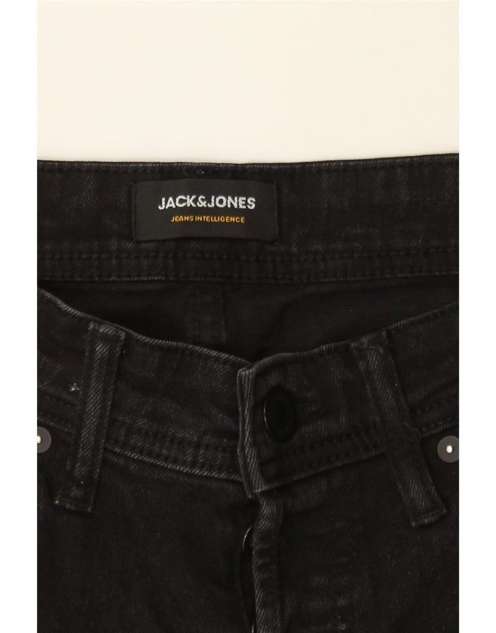 JACK & JONES Mens GLENN Slim Jeans W30 L30 Black Cotton Vintage Jack & Jones and Second-Hand Jack & Jones from Messina Hembry 
