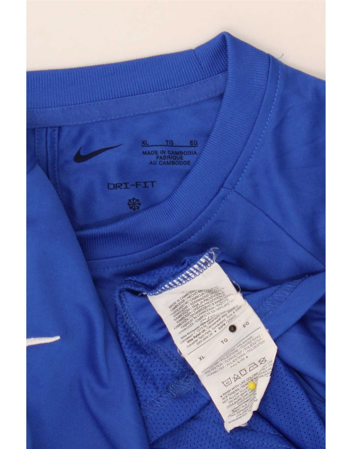 Męski T-shirt Nike Dri Fit Top XL Niebieski poliester z blokami kolorów