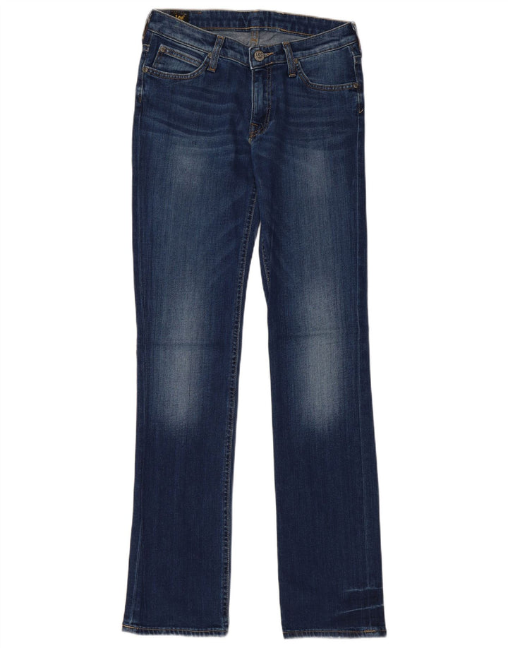 Damskie jeansy Lee Marlin Straight W28 L33 Niebieskie bawełniane