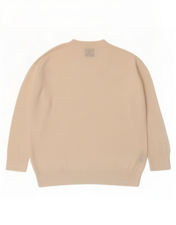 Męski sweter z okrągłym dekoltem Massimo Dutti XS w kolorze złamanej bieli, wiskoza