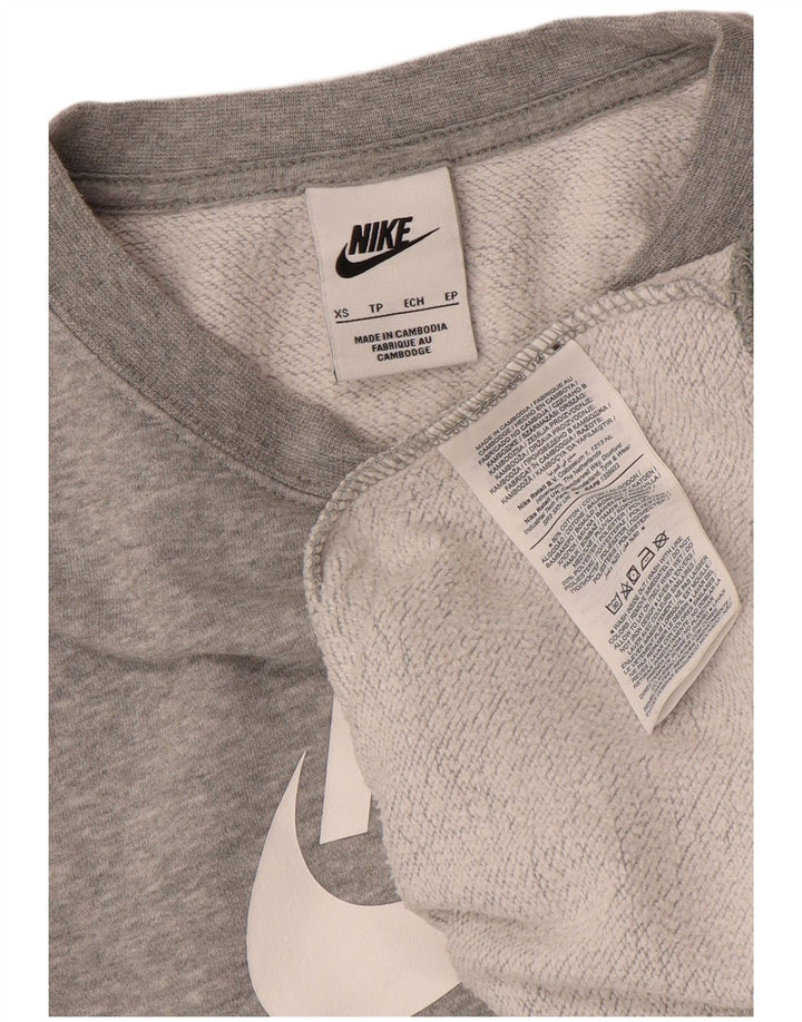 NIKE Mens Graphic Sweatshirt Jumper XS Grey