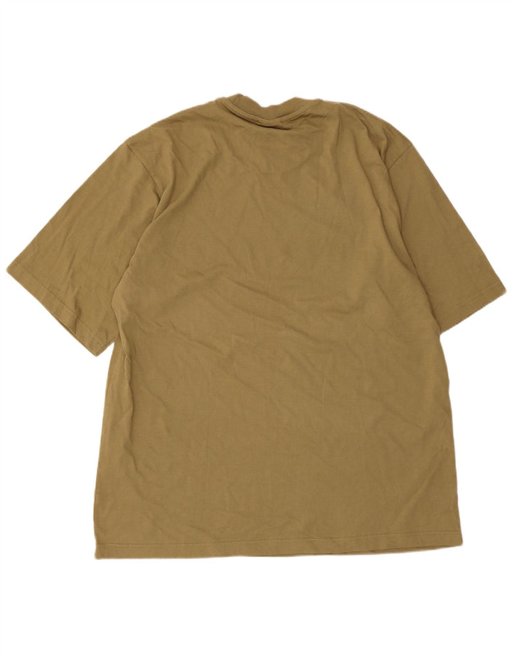 Męska koszulka z grafiką Adidas, duża, khaki