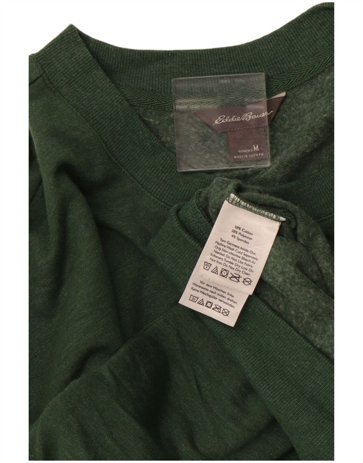 Damska bluza dresowa EDDIE BAUER UK 14, średnia, zielona bawełna